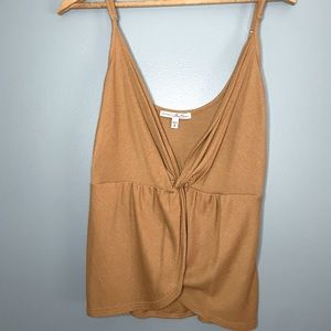Express Tank Top • Tan • Size Medium • Low Cut • Adjustable Straps • Worn Once